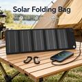 Caricabatterie con pannello solare a 5 pieghe da 12W per il campeggio e le attività all\'aperto