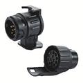 Adattatore da 13 a 7 poli per rimorchi 12V - 2 pezzi - Nero