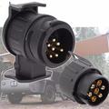 Adattatore da 13 a 7 poli per rimorchi 12V - 2 pezzi - Nero