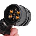 Adattatore da 13 a 7 poli per rimorchi 12V - 2 pezzi - Nero