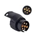 Adattatore da 13 a 7 poli per rimorchi 12V - 2 pezzi - Nero