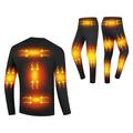 Set di intimo termico riscaldato elettricamente a 13 zone - M - Nero