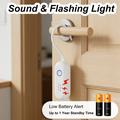 Allarme portatile per porte e finestre da 130dB con luce lampeggiante - Bianco