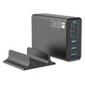 Caricatore da tavolo GaN da 135W / Stazione di ricarica ad alta velocità a 6 porte - 3x USB-C, 3x USB-A