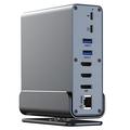 Docking station USB-C 15 in 1 con supporto - Grigio