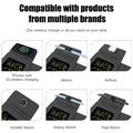 Tappetino per mouse pieghevole da 15 W con base di ricarica wireless e lavagna - Nero