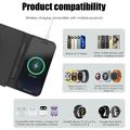 Tappetino per mouse pieghevole da 15 W con base di ricarica wireless e lavagna - Nero