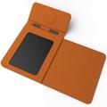 Tappetino per mouse pieghevole da 15 W con base di ricarica wireless e lavagna - Arancione