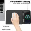 Tappetino per mouse pieghevole da 15 W con base di ricarica wireless e lavagna - Arancione