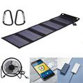 Caricatore solare USB pieghevole da 15W / Power Bank con 5 pannelli