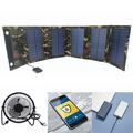 Caricatore solare USB pieghevole da 15W / Power Bank con 5 pannelli