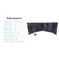 Caricatore solare USB pieghevole da 15W / Power Bank con 5 pannelli