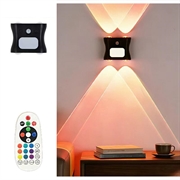 Luce notturna a LED RGB con sfumatura a 16 colori e sensore di movimento - Proiezione della luce verso l'alto/verso il basso