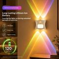 Luce notturna a LED RGB con sfumatura a 16 colori e sensore di movimento - Proiezione della luce verso l\'alto/verso il basso