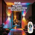 Luce notturna a LED RGB con sfumatura a 16 colori e sensore di movimento - Proiezione della luce verso l\'alto/verso il basso - Bianca