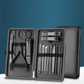 Set manicure e pedicure 16 in 1 in acciaio inox - Nero