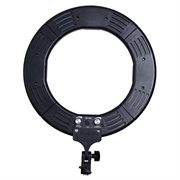 Ring light LED da scrivania da 18" dimmerabile con treppiede e supporto per telefono - nero