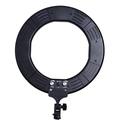 18" Dimmerabile Desktop LED Selfie Ring Light Fill-in Lamp Studio Photography Lighting con supporto per telefono - Nero