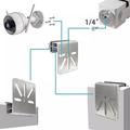 Supporto per telecamera di sorveglianza a 180 giri - Acciaio inox - Grigio