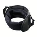 Cuscino da viaggio regolabile 2 in 1 con maschera per dormire - Nero