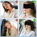 Cuscino da viaggio regolabile 2 in 1 con maschera per dormire - Nero