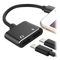 Adattatore Lightning Audio e Caricatore 2-in-1 - Nero