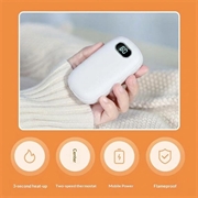 Power bank scaldamani 2 in 1 da 3600mAh - Bianco