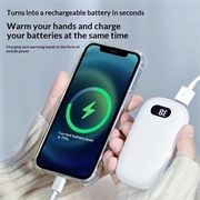 Power bank scaldamani 2 in 1 da 3600mAh - Bianco