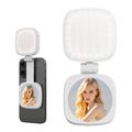 Luce magnetica 2 in 1 per selfie con specchio per il trucco