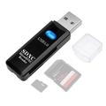 Lettore di schede USB 3.0 2 in 1 per schede SD e TF - Nero