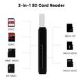 Lettore di schede USB 3.0 2 in 1 per schede SD e TF - Nero