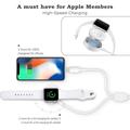 Cavo di ricarica USB-A 2 in 1 per iPhone e Apple Watch - 1m - Bianco