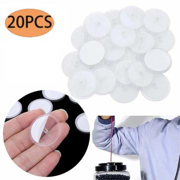 20 pz. Ganci autoadesivi per soffitto e parete - Trasparente