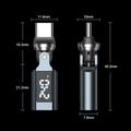 Adattatore girevole da 240W da USB-C maschio a USB-C femmina con display a LED