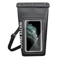 Borsa impermeabile da 2 litri con custodia per smartphone con schermo tattile - Nero