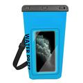 Borsa impermeabile da 2 litri con custodia per smartphone con schermo tattile - Blu