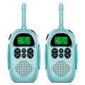 2Pz DJ100 Bambini Walkie Talkie Giocattoli Bambini Interphone Mini ricetrasmettitore portatile 3KM Gamma UHF Radio con cordino - Blu+Blu