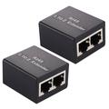 Set da 1 a 2 connettori splitter RJ45 in linea LAN Plugs Adattatore estensore cavo Ethernet - 2 Pz.