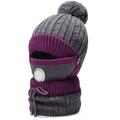 Cappello, maschera e scaldacollo in maglia antivento invernale a 3 pezzi