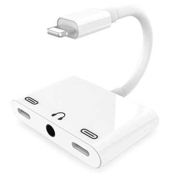 Adattatore Lightning e Audio 3.5mm 3 in 1 - Bianco