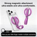 Supporto magnetico 3 in 1 con anello per smartphone - Viola
