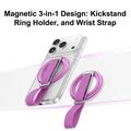 Supporto magnetico 3 in 1 con anello per smartphone - Viola