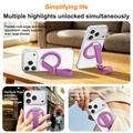 Supporto magnetico 3 in 1 con anello per smartphone - Viola