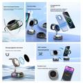 Stazione di ricarica wireless magnetica 3 in 1 con illuminazione RGB - 15W - Colore canna di fucile