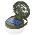 Ventilatore da campeggio solare 3 in 1 con luce e power bank da 3000mAh
