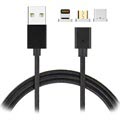 Cavo Magnetico 3 in 1 - Lightning, MicroUSB, Tipo-C - Color Oro