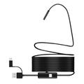 Telecamera endoscopica impermeabile 3 in 1 da 7mm per dispositivi mobili - USB, MicroUSB, Type-C - 2m