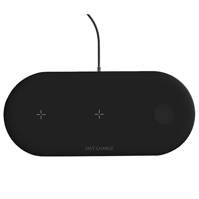 Per iPhone/AirPods/iWatch Serie Caricabatterie wireless portatile 3 in 1  (nero)