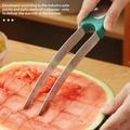 Taglia-anguria in acciaio inossidabile 304 con manico ergonomico - Verde