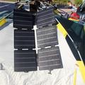 Caricatore solare pieghevole da 30W con doppia uscita USB e CC - Nero